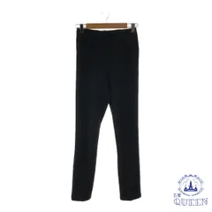 ☆美品☆ パンツ カジュアルパンツ 裏起毛 シンプル ゆったり ロング丈 レディース 大きいサイズ ブラック L 日本製 901-13595 送料無料 古着