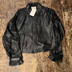 NotE ノート 21AW Contrast over trench single レザージャケット ブラックネイビー size46 21A-01【代官山04】