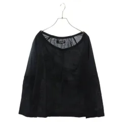 JUNYA WATANABE COMME des GARCONS (ジュンヤワタナベ コムデギャルソン) バタフライ刺繍Uネック長袖シャツ JI-B036 ブラック レディースのサムネイル