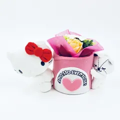サンリオ サンリオ ハローキティ お花付きぬいぐるみポット ギフトセット フラワーアレジメント 造花 Sanrio