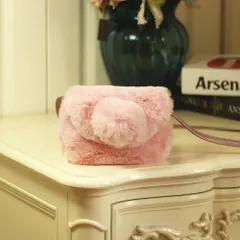 ☆ ピンク ☆ バック ショルダー キッズ もこもこ mmpct823b キッズ ショルダーバッグ 女の子 斜め掛け バッグ フェイクファー ショルダーバック かわいい ポシェット おしゃれ ふわふわ ファーポシェット 可愛い ボンボン 子供用 子ども用