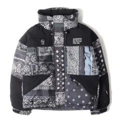 NEIGHBORHOOD ネイバーフッド ジャケット サイズ:M 21AW パッチワーク バンダナ柄 ダウン ジャケット BANDANA CHOPPED DOWN / E-JKT ブラック 黒 アウター ブルゾン 【メンズ】【美品】