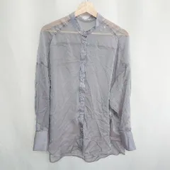 ◇ SENSE OF PLACE by URBAN RESEARCH 透け感 シアー カジュアル 長袖 シャツ サイズF パープル系 レディース E  【1407020015332】