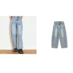 新品　ラブトキシック(Lovetoxic)　【接触冷感】バレルレッグライトデニム　150㎝　デニム　ロングパンツ　ブルー　長パンツ