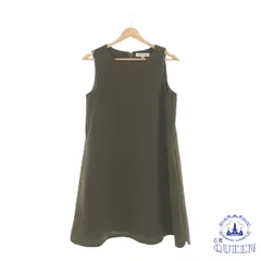 ☆美品☆ Mystrada マイストラーダ ワンピース ひざ丈 袖なし ノースリーブ シンプル レディース ブラウン 36 901-3567 送料無料 古着