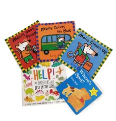 【未使用】海外輸入品 英語版絵本 2-7歳 5冊セット KIDS ENGLISH ペーパーブック 子供用 教材 英会話 洋書 犬 ネズミ 恐竜 (#DZYU4)