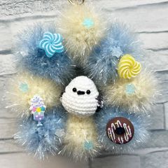 ハンドメイド　シマエナガ　リース