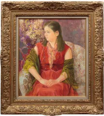 絵画油絵裸婦 作者田沢謙治郎 絵画