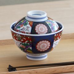 [美濃焼 食器 陶器]錦牡丹 丸蓋丼 どんぶり ちゃわん 飯碗