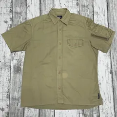 Old Stussy  オールド ステューシー 紺タグ90s半袖シャツ カーキ USA製