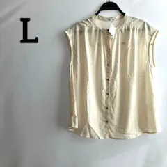 訳あり新品未使用タグ付きLアイボリー無地半袖トップス上品高級感フレンチスリーブ