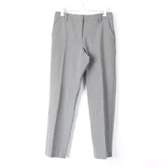 プラステ テーパードパンツ ストレッチ ストライプ コットン100% ボトムス レディース Mサイズ グレー PLST 【中古】