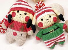 ハンドメイド　クリスマス　リス　あみぐるみ　レシピ