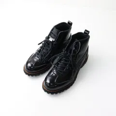 美品 オニツカタイガー Onitsuka Tiger MEXICO RINKAN リンカンブーツ 24.0cm/ブラック エナメル レースアップ【2400014474398】