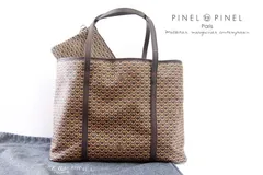 新品｜未使用｜ピネルエピネル｜pinel et pinel｜PVC×レザーモノグラム柄トートバッグ