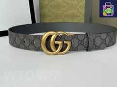 【今日特価】Gucci グッチ ダブル G レトロ回転バックル ベルト