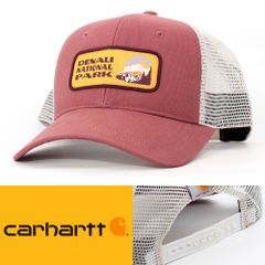 メッシュキャップ 帽子 カーハート Carhartt Canvas Denali National Park Patch レッド系 106405-R95 USA ワークウェアブランド