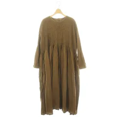 メゾンドソイル　長袖ピンタックロングワンピース maison de soil メゾン ド ソイル コットンボイル コントラスト