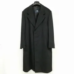 バーバリー ロンドン BURBERRY LONDON カシミヤ 比翼 チェスター ロング コート イタリア製 52 ブラックのサムネイル