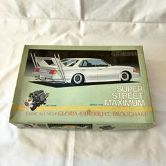 ジャンク品 NISSAN グロリア 430 280E H.T ブロアム SUPER STREET MAXIMUM プラモデル 日産 車 おもちゃ 玩具