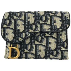 【中古・美品】 クリスチャン・ディオール(Christian Dior) オブリーク Saddle Bloom　カードケース