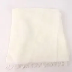 コムサイズム ストール 無地 大判 フリンジ 薄手 ブランド 小物 レディース アイボリー COMME CA ISM 【中古】