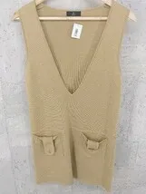 ◇ INED イネド ノースリーブ ミニ ニット ワンピース 9 ベージュ *  【1002799513739】のサムネイル