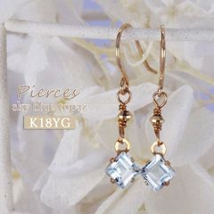 ete K18PG トパーズ/ダイヤモンド ピアス ミストピンク - メルカリ