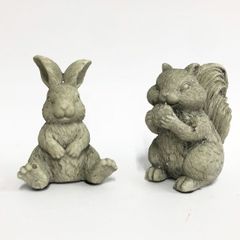 ガーデンオブジェ　ラビット　リス　オブジェ　アンティーク調　ガーデニング雑貨　庭飾り　ガーデンオブジェ　オーナメント　　お色をお選びくださいませ。