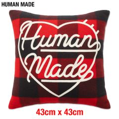 【新品】HUMAN MADE ウール クッション 43cm x 43cm ヒューマンメイド ロゴ ハート インテリア