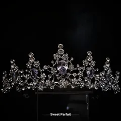 【新品未使用】ティアラ シルバー ヘアアクセサリー ヘッドアクセサリー 上品な輝きが大人かわいいを演出 パーティー 成人式 イベント お呼ばれ 発表会　　　CHHA200201004