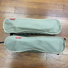 【中古】2個セット（若干汚れあり）　フィールドア（FIELDOOR） ポータブルコンパクト アウトドアチェア ミドルバック 耐荷重150kg 軽量コンパクト