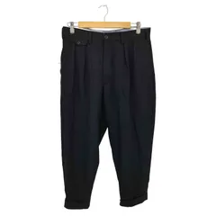 【極美品】BEAMS PLUS 2プリーツ チノ トラウザーズ ブラック S BEAMS PLUS（ビームス プラス）2 Pleats Tapered Twill（パンツ