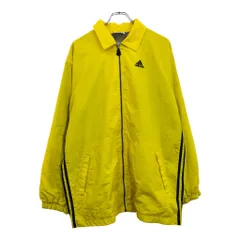 90年代 adidas アディダス ナイロンジャケット スポーツ イエロー(メンズ L)中古 古着 U4213
