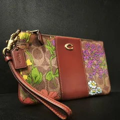【未使用】COACH コーチ スモール リストレット シグネチャー キャンバス フローラル プリント （SNA）22040600303R