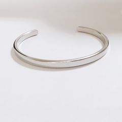 シルバーブレスレット　シンプル　バングル 　アクセサリー　男女兼用