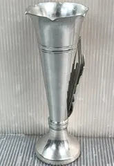 ♦西洋ヴィンテージ 純錫製フラワーベース 花器 花活け 美術工芸 骨董 ♢西洋ヴィンテージ 純錫製フラワーベース 花器 花活け 美術工芸