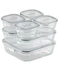 【即日発送】クールグレー システムセット 保存容器 パック&レンジ 耐熱ガラス PC-PRN7GY2 iwaki(イワキ)