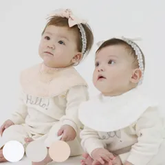 ギフトセット Lien de famille 2点 スタイ ヘアバンド 日本製 ニューボーンフォト 女の子 出産祝い おしゃれ （ ギフト セット 贈り物 ベビーギフトセット 赤ちゃん ベビー よだれかけ 360度 ヘッドバンド プレゼント 