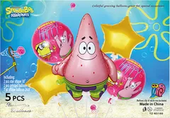 風船 アルミバルーン スポンジボム パトリック  バースデーバルーン 誕生日 キャラクター 飾り付けのサムネイル
