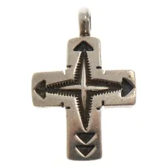 VB刻印　NAVAJO　ナバホ　ネックレス　クロス　十字架　STERLING VB刻印 NAVAJO ナバホ ネックレス クロス 十字架 STERLING
