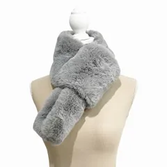 B&Y ユナイテッドアローズ BEAUTY&YOUTH ビューティー&ユース 極美品 フェイクファー マフラー ストール グレー