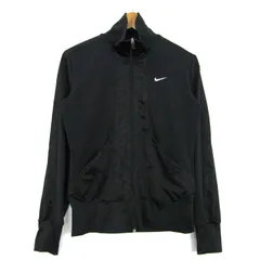 ナイキ ジャージ DRY-FIT スポーツウエア ストレッチ ジャケット アウター レディース Mサイズ ブラック系 NIKE 【中古】