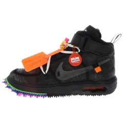 NIKE (ナイキ) ×OFF-WHITE AIR FORCE 1 MID SP オフホワイト エアフォース1 ミッドカットスニーカー ブラック US9/27cm DO6290-001