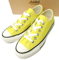 新品 CONVERSE ADDICT コンバースアディクト 24SS CHUCK TAYLOR LEATHER OX チャックテイラー レザー オックス 1AD987 US5.5(24cm) YELLOW スニーカー シューズ g22162