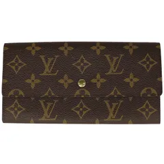 ルイ・ヴィトン Louis Vuitton ポシェット ポルト モネ クレディ 札入れ 小銭入れ 二つ折り 長財布 モノグラム ブラウン M61723 レディース 【中古】