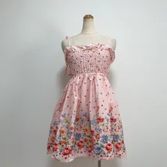 【最終値下げ】Sanrio　My Melody　サンリオ　マイメロディ　キャミワンピース　ピンク　花柄　レディース　Mサイズ　春夏　カワイイのサムネイル
