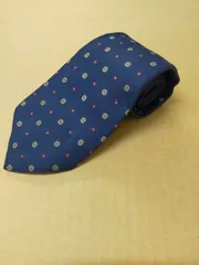 【ネクタイ 024】Ralph　Lauren／紺、赤、黄色の花柄／D-OS8038