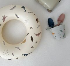 きょうりゅう柄 浮き輪 64cm キッズサイズ うきわ ダイナソー 男の子 恐竜柄 ナチュラル 海遊び 海水浴 プール