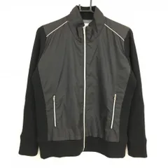 ★SALE価格★【超美品】カルバンクライン 異素材ブルゾン 黒 ナイロン×ニット レディース LL ゴルフウェア  Calvin Klein